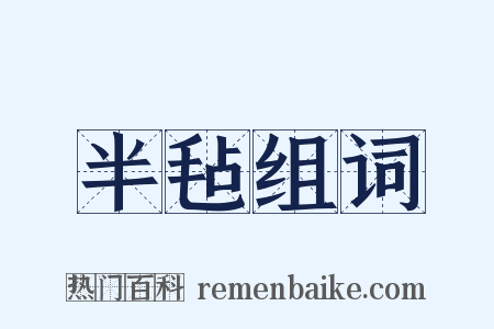 半毡组词是什么意思的图片